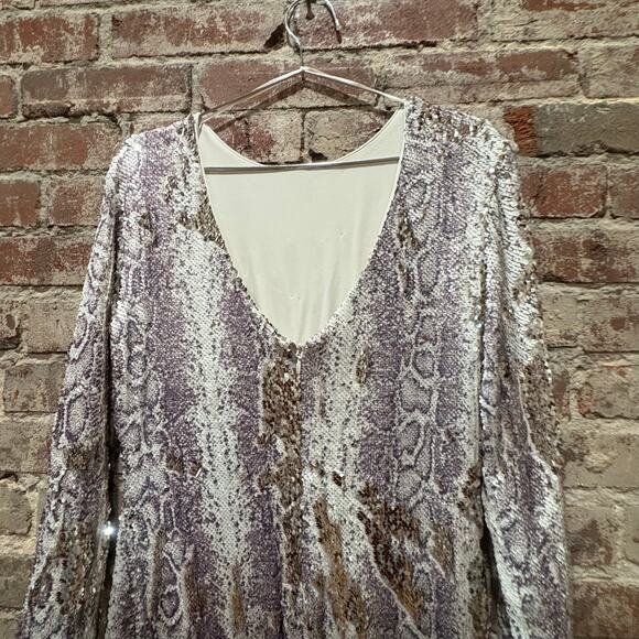 Dress The Population Python Sequin Emery Sheath Dress Size 1X - Picture 8 of 12